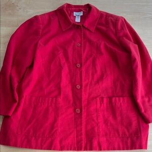 VTG Laura Gayle Women's Vibrant Red Chore Jacket